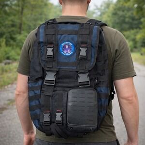 Call of Duty Tactical Backpack MOLLE Black Blue Gaming Laptop Travel Pack